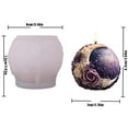 thumbnail image 3 of zhangmingg DIY Silicone for Crafting 3D Floral Sphere Moon Shape Handmade Candles, 3 of 8