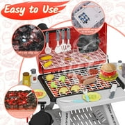 Kitchen Playset Toys For Kids Toys, Kids BBQ Grill Playset with Smoke, Sound & Light, Toy Grill for Kids, Pretend Play Food, Interactive Toys Barbecue Cooking Game for Toddlers Boys Girls 3-5