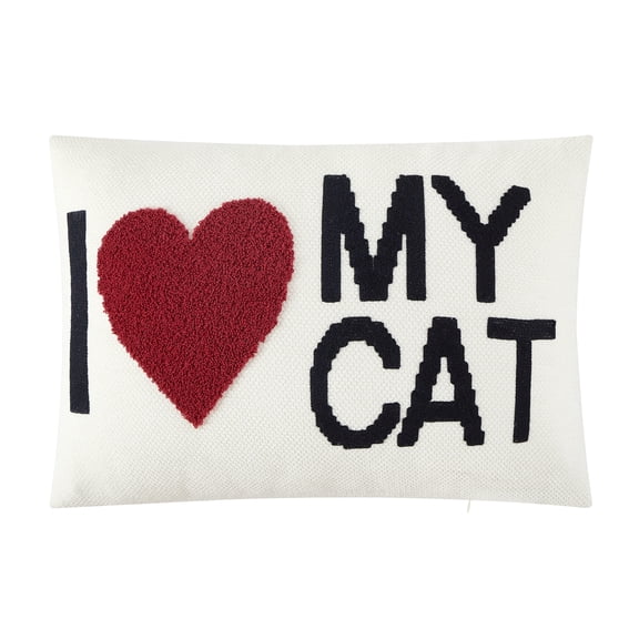 Mainstays 14"x20" I Love My Cat Decorative Throw Pillow Cover