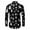 Black, variant on FAOWME Men's Christmas Shirt Long Sleeved Lapel Buttons Snowflake Reindeer Printed Fashion Comfortable Blouse Tops For Casual Daily Wear Black L