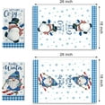 thumbnail image 2 of Hello Winter Gnome Kitchen Dish Towels Set of 2, Let''s Get Cozy Snowman Skiing Drying Hand Towels Baking Cooking Cloth, Christmas Seasonal Plaid Farmhouse Home Kitchen Decoration 18 x 26 Inch, 2 of 6