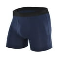 thumbnail image 2 of UoCefik Mens Cotton Underwear Briefs Breathable Wicking Boxer Briefs Comfort Fit Soft Stretchy Underwear Boxer Shorts Pack,Navy 3XL, 2 of 4