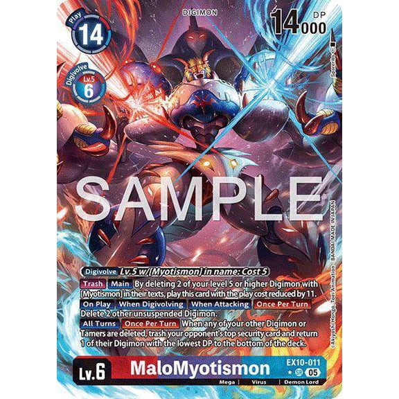 Digimon Sinister Order Super Rare MaloMyotismon EX10-011 [Alternate Art]