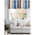 thumbnail image 5 of Colorful Wooden Curtain Valances for Windows, Vintage Farmhouse Wood Kitchen Valance Window Treatment, Light Filtering Block Curtains for Bathroom/Bedroom/Living Room 60'' x 18'', 5 of 9