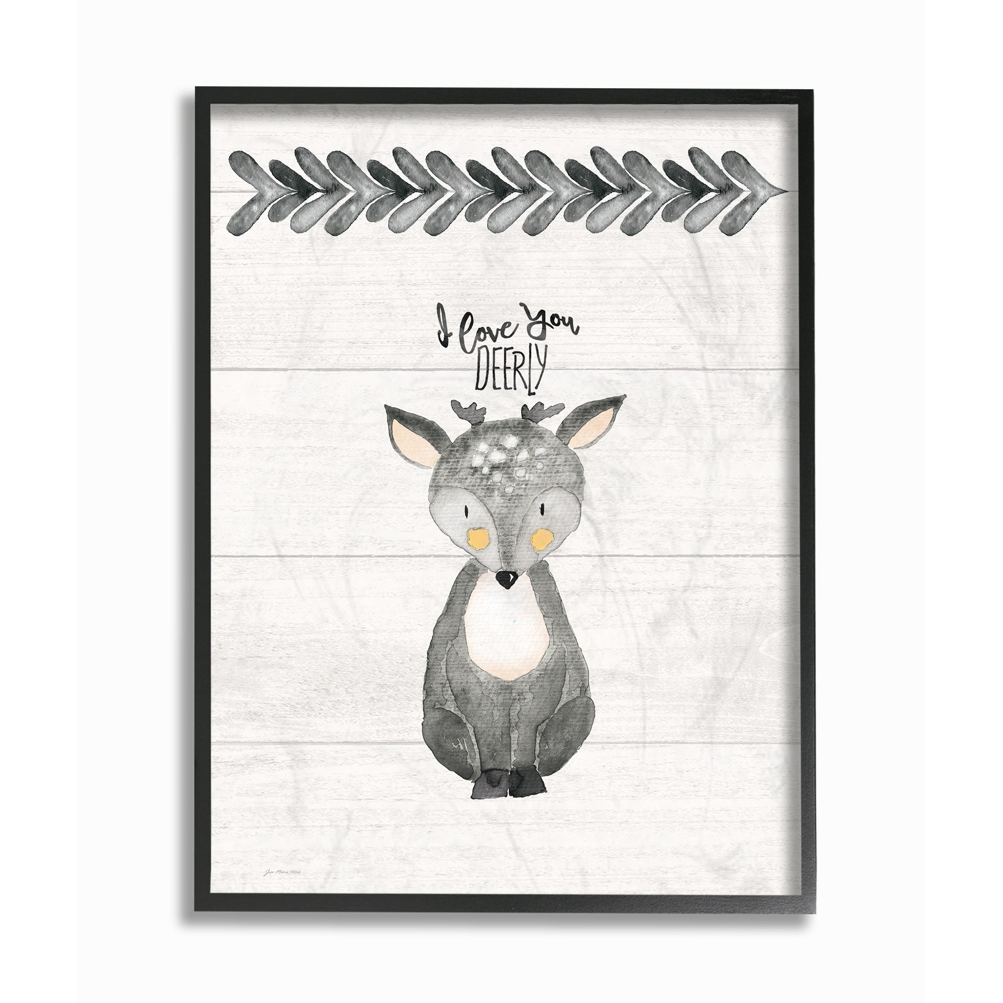 Stupell I Love You Deerly Framed Giclee Wall Art 11 x 14