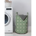 thumbnail image 3 of Abstract Laundry Bag, Graphical Irregular Squares Grid Like Pattern Vintage Vibes, Hamper Basket with Handles Drawstring Closure for Laundromats, 13" x 19", Reseda Green Mustard, by Ambesonne, 3 of 4
