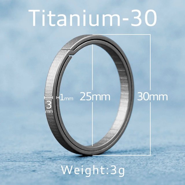 LLavero de titanio negro para hombre, llavero plano, soporte de anillos, hebilla de arco EDC ligero, accesorios, Gadgets, venta al por mayor