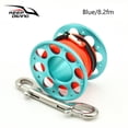 thumbnail image 4 of Keep Diving Spool Reel Portable Solid Color Polyester Rope Reels Freediving Fishing Underwater Accessories with Double End Hook Blue 15m, 4 of 8