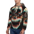 thumbnail image 2 of Bingfone Glitch Screaming Skull Men'S Drawstring Hoodie Long Sleeve Pocket Sweatshirts-Medium, 2 of 9