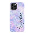 thumbnail image 1 of Personalised Blue Tie Dye Name iPhone 16 Pro Max Case,iPhone 15, 1 of 5