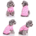 thumbnail image 6 of STGRGFHY Christmas Dog Ribbed Knit Sweater Knitwear Turtleneck Snowflake Kintted Doggie,dog clothes for small dogs,dog sweaters For Sphinx small Cat Dog Sweater York Warm Dog Clothes Pink XXL, 6 of 9