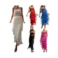 thumbnail image 6 of Biekopu Women Summer Clothes Tassel Hem Strapless Tube Top and Elastic Skirt 2 Piece Outfits Beach Streetwear, 6 of 6