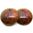 thumbnail image 6 of Red Orange Dinosaur Lizard Dragon Glass Eyes, 6 of 8