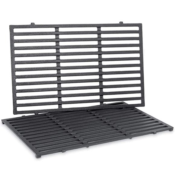 Uniflasy 7524 Cooking Grates for Weber Genesis E and S 300 Series, (19.5 x 12.9 x 0.5) Genesis E310 E320 E330 S310 S320 S330 Gas Grill, Genesis Grill Parts Replacement Cast Iron Grill Grates