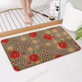 thumbnail image 4 of Pioneer Flower Floral Print Pattern Bathroom Rugs Mat, Non Slip Microfiber Bathroom Rug with Rubber Backing, Soft Mats for Bathroom Floor Tub Shower, 17"x30", 4 of 5