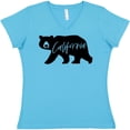 thumbnail image 3 of Inktastic California Black Bear Silhouette Women's V-Neck T-Shirt, 3 of 5