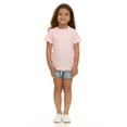 thumbnail image 6 of Cudlie Girls’ 5-Pack Short Sleeve T-Shirts, Soft Cotton Tees in Solid Vibrant Colors, Sizes 12M–4T, 6 of 12