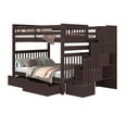 thumbnail image 4 of Bedz King Stairway Bunk Beds Full over Full with 4 Drawers in the Steps and 2 Under Bed Drawers, Dark Cherry, 4 of 9