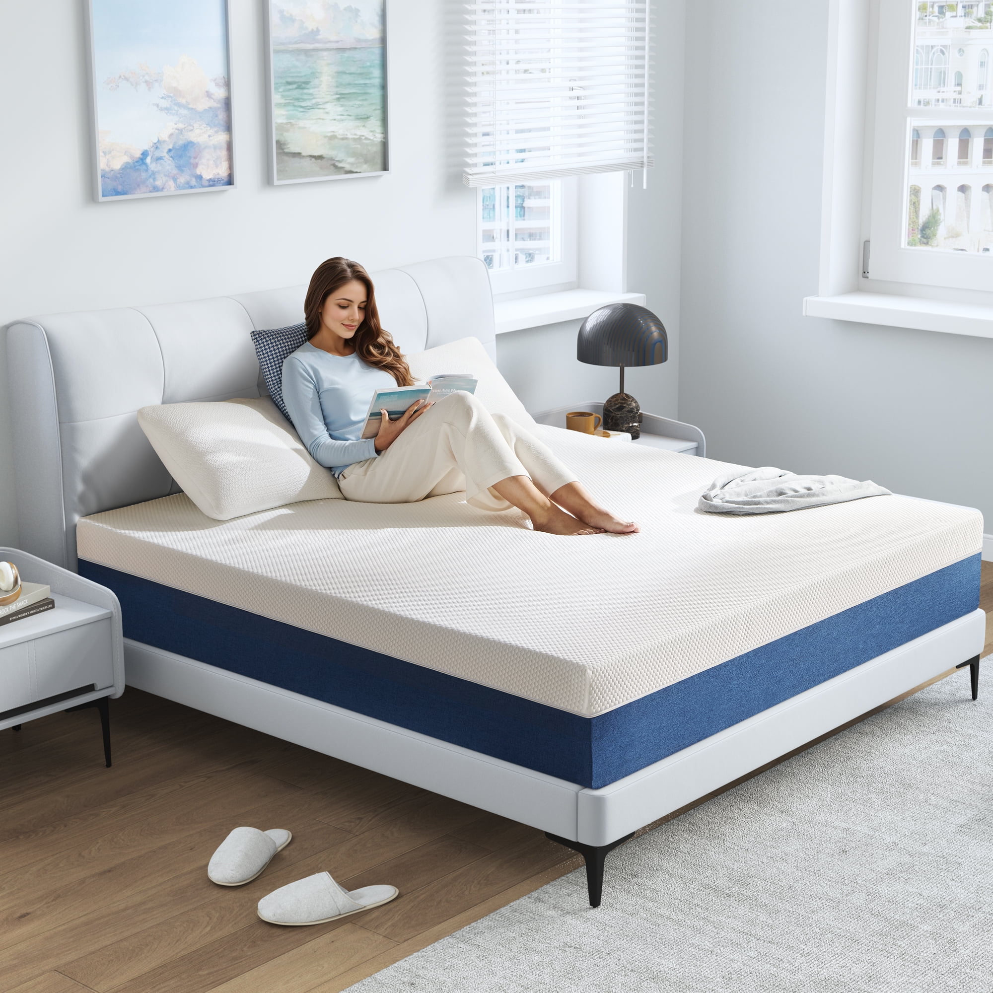 Twin Mattress, GELBIY 10"  Gel Memory Foam Mattress in a Box for Adult, Pressure Relief