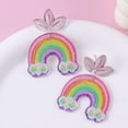 thumbnail image 2 of Hollow Candy Color Arco Iris Acrílico Pendientes Europea y Labios Pendientes de fresa Pendientes, 2 of 2