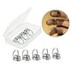 thumbnail image 1 of 8 púas de material acero inoxidable para guitarra acústica, eléctrica, clásica, ukelele, banjo, púas, púas, de uñas con estuche de almacenamiento Plata grande Hugo púas de dedo, 1 of 10