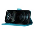 thumbnail image 2 of for  iPhone 12 Pro / 12 6.1" Wallet Case, with Hand Strap Embossed Mandala Pattern Flower Premium PU Leather Protective Full Flip Phone Case Cover for  iPhone 12 Pro / 12 6.1",Blue, 2 of 11