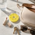 thumbnail image 5 of Pill Organizer, Yellow Round 7 Day Weekly Portable Medicine Case, 1 Pack 7 Compartments Travel Daily Pill Reminder with Date Markings, for Vitamins Fish Oil Supplements Medication Storage While Home, 5 of 5