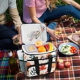 thumbnail image 5 of FORMRS Insulated Cooler Bag 24 Cans Capacity Soft Leakproof Lunch Box with Side Pockets, Hand Drawn Autumn Leaves, 5 of 7