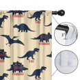 thumbnail image 4 of Blackout Kids Curtains,Beige Dinosaurs Names Pattern Childrens Insulated Curtains Set Of 2,Bedroom Essentials,Toddler Room Decor 42"x63", 4 of 5