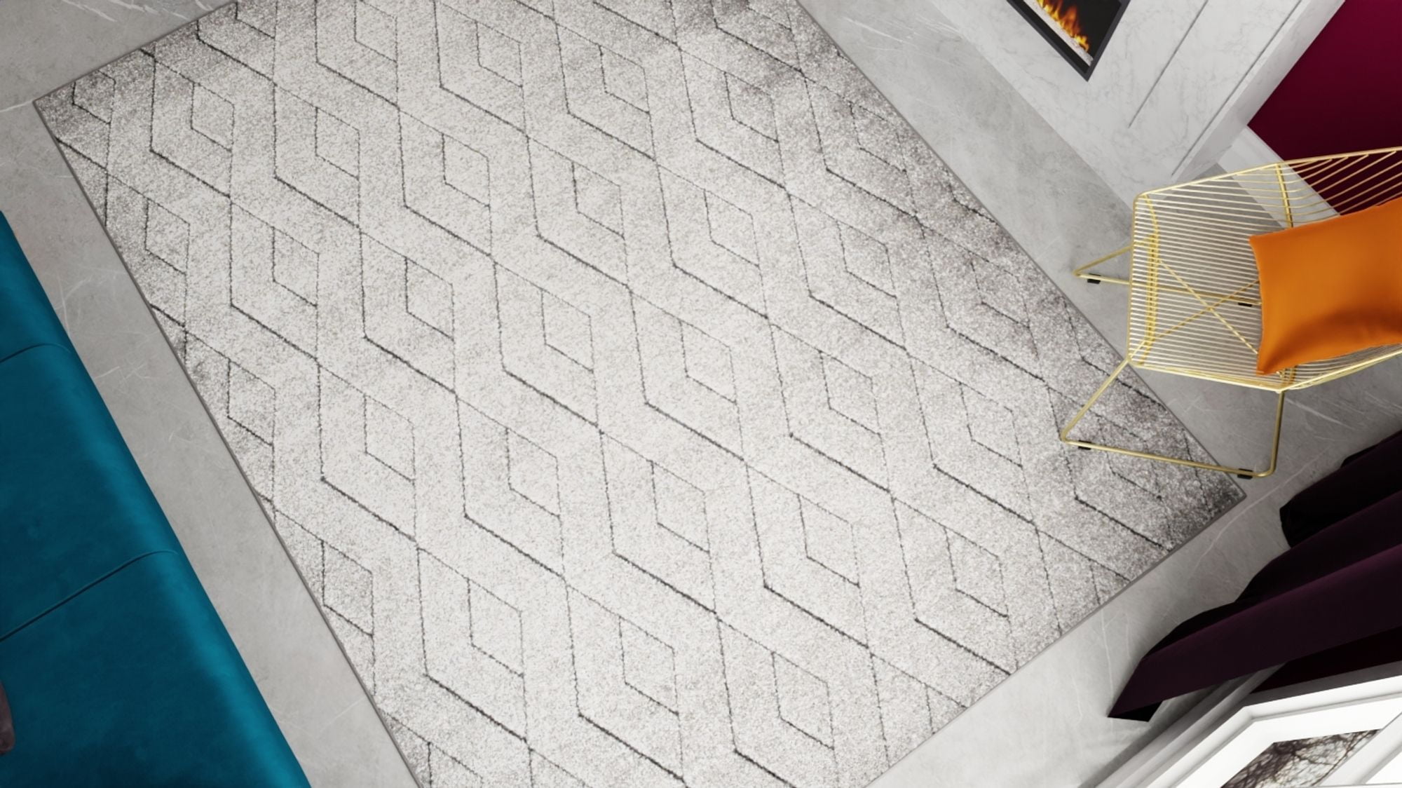 Rugs America Chanai CN10C Contemporary Geometric 8'x10' Area Rug