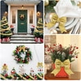 thumbnail image 3 of Christmas Ribbon Metallic Glitter Ribbon Sparkly Wired Edge Ribbon Fabric Ribbons Craft Ribbons for Gift Wrapping Crafts Sewing Christmas Tree Wreath Wedding Home Decorations,10 Yards,2.5 in,Gold, 3 of 8