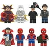 8 Pcs Superhero Series Spider-Man Green Magic Strange Doctor Assembled Building Blocks Action Figures Sets,Collectible Minifigures Toys for Boy and Girl