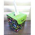 thumbnail image 6 of Fabric Covered Tissue Box Holder, Kid's Bedroom Decor, Neon Green and Cute Bugs, 6 of 7