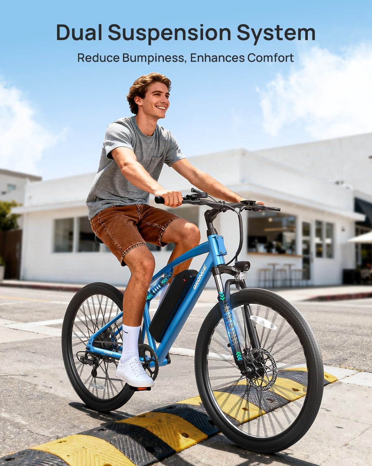 26" Electric Bikes for Adults 1000W Peak Motor up to 70 Miles Range 28 mph Max Speed Full Suspension Ebike 36V 13.5AH Removable Battery E-Mountain Bikes 7 Speed, Adjustable Handlebar, UL2849 by SGS