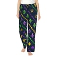 thumbnail image 1 of Balery Mardi Gras Strings of Beads Pantalones de pijama para mujer, pijamas ultraligeros, pantalones de estar por casa-Large, 1 of 6