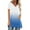 Sky Blue, variant on LUOGENLI Female T-shirts for Womens Women's Casual Fashion V Neck Gradient Short Sleeve Top Womens T-shirts Graphic Tees xxl Tall Summer Clothes Black L