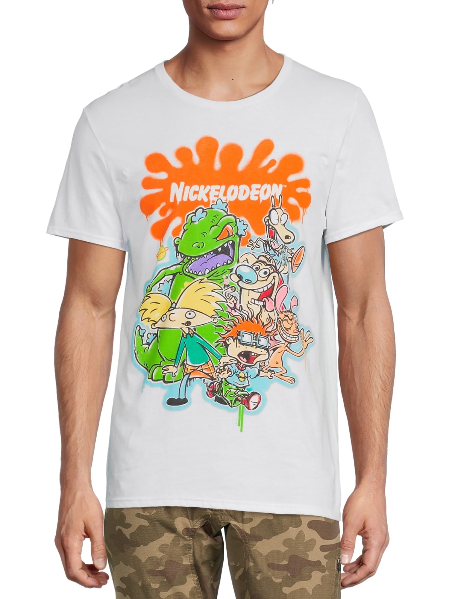 Nickelodeon Men's & Big Men's Group Graphic T-Shirt with Short Sleeves ...