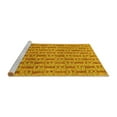 thumbnail image 2 of Ahgly Company Machine Washable Indoor Square Abstract Yellow Contemporary Area Rugs, 3' Square, 2 of 4