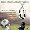 thumbnail image 2 of Tilga Initial A-Z Letter Soccer Necklace for Men - Charm Pendant With Stainless Steel Silver Chain 22inch - Personalized Gift, 2 of 6
