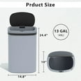 thumbnail image 3 of CL.HPAHKL 13 Gallon Automatic Trash Can with Lid, Kitchen Plastic Garbage Can, Gray, 3 of 7