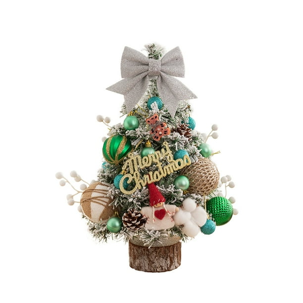 Adornos navideños, adornos navideños, regalos navideños, árbol de Navidad LED luminoso decorativo navideño, decoración de escritorio para el hogar, mini árbol de simulación de escritorio de 0,6 m, reg