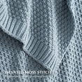 thumbnail image 2 of EVERGRACE Chunky Chenille Knit Throw Blanket for Couch, Soft Luxurious Moss Stitch Blankets for Bed, Cozy Decorative Farmhouse Knitted Throws for Sofa, Chambray Blue, 60" x 80", 2 of 8
