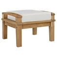 thumbnail image 4 of Modway Marina 7 Piece Outdoor Teak Sofa Set in Natural and White, 4 of 6