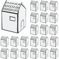 thumbnail image 1 of 25 cajas de regalo con forma de casa de 8,4 x 8,4 x 14 cm, de papel blanco, para dulces, cajas de cartón para bodas, baby showers, fiestas de cumpleaños., 1 of 9