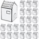 thumbnail image 1 of 25 cajas de regalo con forma de casa de 8,4 x 8,4 x 14 cm, de papel blanco, para dulces, cajas de cartón para bodas, baby showers, fiestas de cumpleaños., 1 of 9
