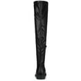 thumbnail image 2 of BLISSFUL STEP Women's Round Toe Block Heel Over Knee High Boots Black 11, 2 of 7