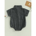thumbnail image 4 of Bagilaanoe Newborn Baby Girl Denim Rompers Short Sleeve Bodysuit 3M 6M 12M 18M Infant Summer One Piece Jumpsuit, 4 of 9