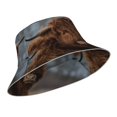 thumbnail image 2 of Gaeub Yak Printed Double Sided Reflective Bucket Hat Foldable Sun Hat for Camping Hiking Fishing, 2 of 9