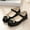 Black, variant on Generic Girls Dress Shoes Toddler Little Big Kid Chunky Heels Wedding Party School Flower Girl Shoes for 3-14 Years