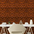 thumbnail image 3 of Ambesonne Safari Peel & Stick Wallpaper for Home, Jungle Tiger Skin Stripes, 13"x36", Orange and Charcoal Grey, 3 of 6